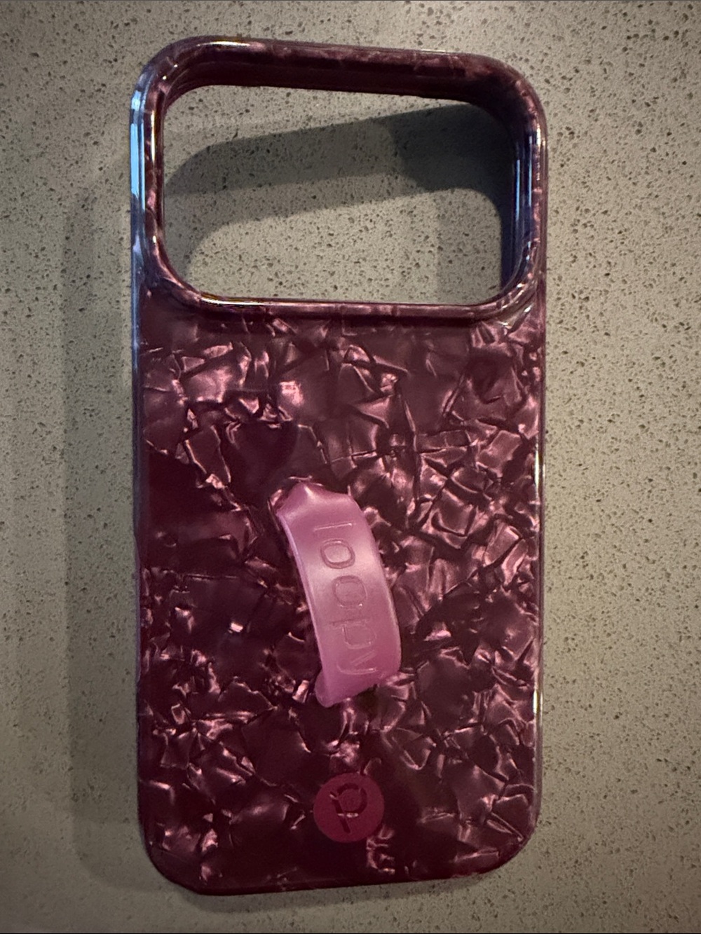 Loopy Case Purple Marbled Phone Case with Built-In Loop Strap iPhone 17 Pro